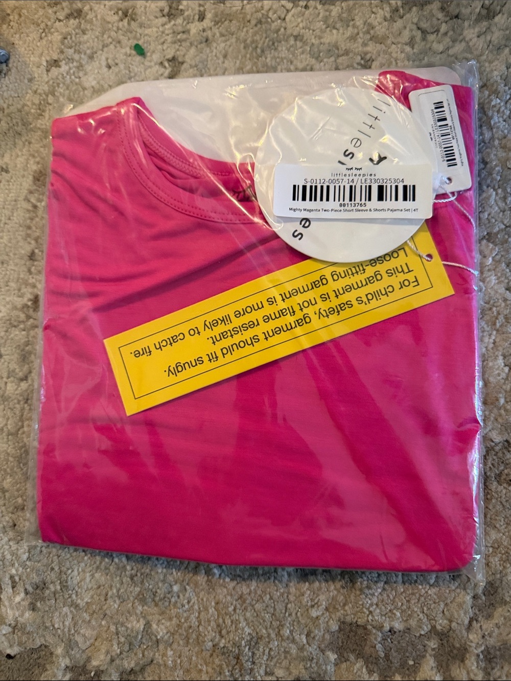 Little Sleepies Mighty Magenta Short Set